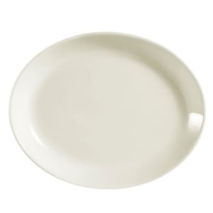 130-REC34C 9 1/2" x 7 1/4" Oval American White Coupe/Sheer Platter, REC