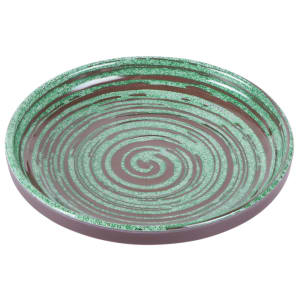 701-B398071SDG 7" Round Plastic Dinner Plate, Stardust Green