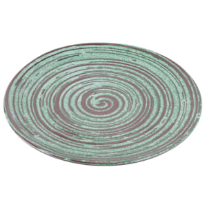 701-B399106SDG 10 1/2" Round Plastic Dinner Plate, Stardust Green