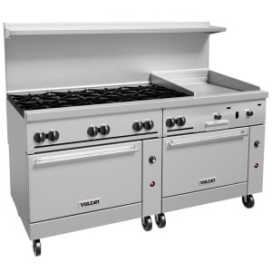 207-72SC8B24GNG 72" 8 Burner Gas Range w/ Griddle & (1) Standard Oven & (1) Convection Oven, Natural Gas