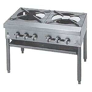 532-JSP224NG 2 Burner Stock Pot Range, Natural Gas