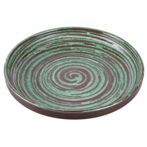 701-B395099SDG 9" Round Plastic Dinner Plate, Stardust Green