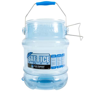 094-SI6100 Round Ice Tote w/ 5 gal Capacity, Clear Blue