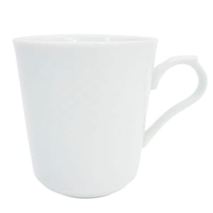 130-BST17 8 oz Boston Mug - Embossed Porcelain, Super White