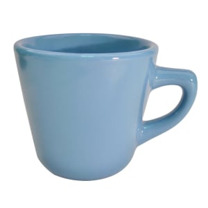 130-LV1LB Light Blue Rolled Edge Coffee Cup, Las Vegas, Round