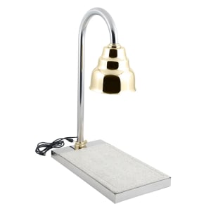 017-9692 Carving Station w/  Heat Lamp, Brass Shade, Stainless