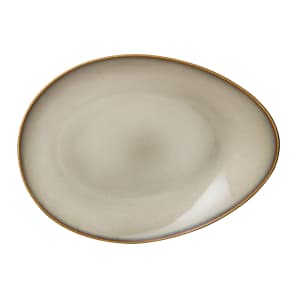 324-L6753066385 14" Oval Rustic Eclipse Plate - Porcelain, Sama