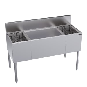 381-KR18M48C 48" Royal Series Cocktail Station w/ 74 lb Ice Bin, Stainless Steel