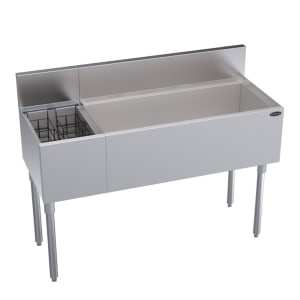 381-KR18M48R10 48" Royal Series Cocktail Station w/ 110 lb Ice Bin, Stainless Steel