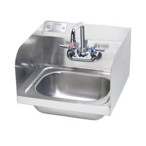 381-HS26L Wall Mount Commercial Hand Sink w/ 14"L x 10"W x 6"D Bowl, Gooseneck Faucet