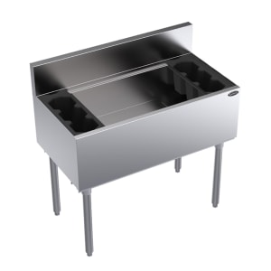 381-KR1836 36" Royal Series Cocktail Station w/ 110 lb Ice Bin, Stainless Steel
