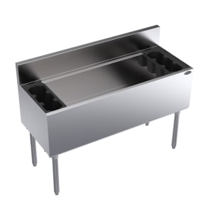 381-KR1848DP 48" Royal Series Cocktail Station w/ 194 lb Ice Bin, Stainless Steel