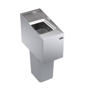 381-KR18T12 Under Bar Trash Unit for Slim Jim - Lift-Up Door, 12" x 24"