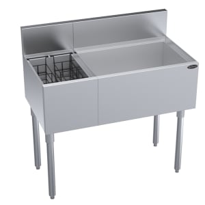 381-KR18M36R 36" Royal Series Cocktail Station w/ 74 lb Ice Bin, Stainless Steel