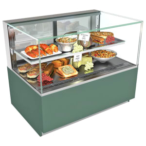 529-NR6040RSV 59 3/4" Full Service Refrigerated Bakery Case w/ Straight Glass - (2) Levels,...