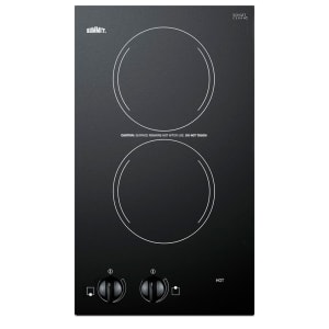Summit CCE225WH 230V 2 Burner Coil Cooktop, White