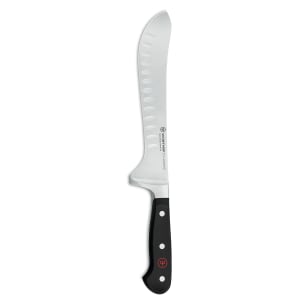 618-46571720 8" Butcher Knife w/ Black Plastic Handle, High Carbon Stainless Steel