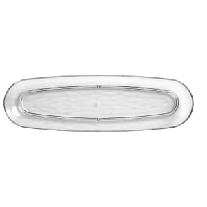 634-92395 13" x 4" Oblong Infinium Snack Tray - Plastic, Clear