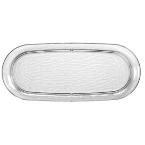 634-92399 16 1/2" x 7" Oblong Infinium Appetizer Platter - Plastic, Clear