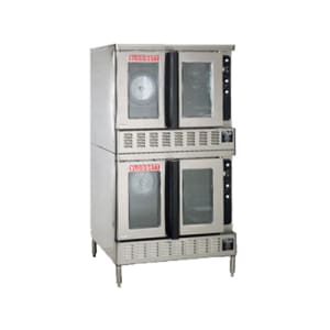 015-DFG200DBLLP Bakery Depth Double Full Size Liquid Propane Gas Convection Oven - 120,000 BTU