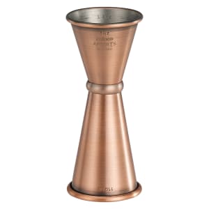 080-BAJ8AC Double Jigger - 1 & 1 1/2 oz, Stainless Steel, Antique Copper Finish