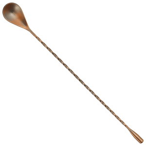 080-BABS12AC 12" Bar Spoon w/ Teardrop End, Antique Copper Finish