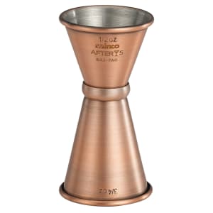 080-BAJ7AC Double Jigger - 1/2 & 3/4 oz, Stainless Steel, Antique Copper Finish