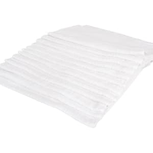 752-HBMR21 White Ribbed Terry Cloth Bar Towel, 16" x 19"