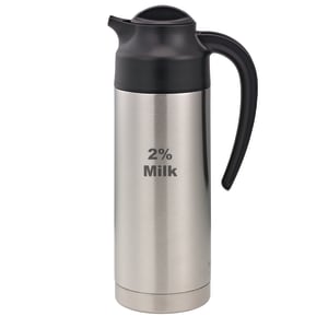 482-S2SN1002ET 1 liter Vacuum Carafe w/ Screw On Lid & Stainless Liner - Brushed Stainless