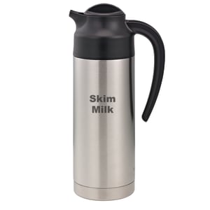 482-S2SN100SMET 1 liter Vacuum Carafe w/ Screw On Lid & Stainless Liner - Brushed Stainless