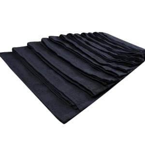 752-HBMRBK Black Ribbed Terry Cloth Bar Towel, 16" x 27"
