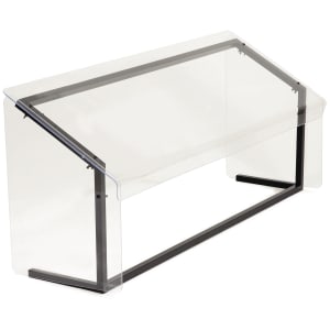 028-914807 48" Portable Sneeze Guard - Free-Standing, Acrylic/Aluminum, Silver