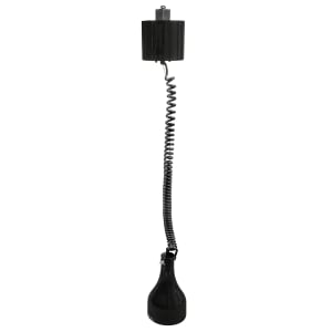 042-DL500RTLBOLDBLK 71 7/8" Track Mount Heat Lamp w/ Retractable Cord - Lower Switch, Bold Black, 120v