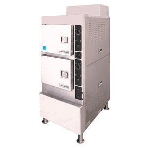 109-24CGA62SLP (6) Pan Convection Steamer - Cabinet, Descaling Port, Liquid Propane