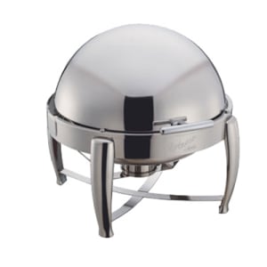080-103B Round Chafer w/ Roll-Top Lid & Chafing Fuel Heat