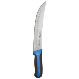 080-KSTK103 10" Cimeter Knife w/ Black & Blue Rubber Handle, Stainless Steel