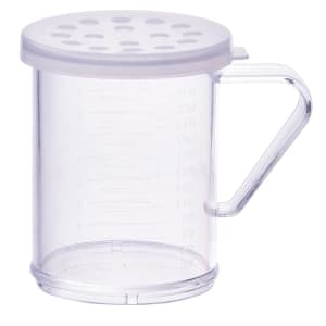 thumbnail image 2 of Thunder Group 10 Oz Dredge With 3 Lids - Fine, Medium & Large Holes, Polycarbonate, Clear (12 Sets) 2 of 13