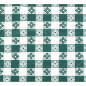 080-TBCO70G Rectangular Tablecloth, PVC w/ Cotton Lining, 52" x 70", Green