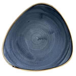 893-SBBSTR71 7 3/4" Triangular Stonecast® Lotus Plate - Ceramic, Blueberry