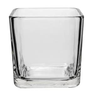 634-5475 14 oz Clear Glass Cube Voltive Candle Holder