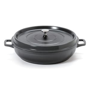 284-CA015GRBKCC 7 1/2 qt Ceramic Coated Aluminum Braising Pan, Gray