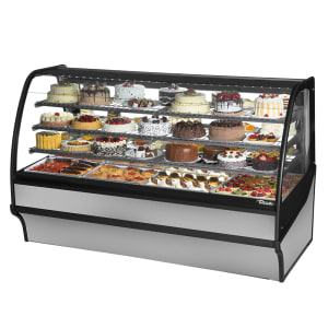 598-TDMR77GEGESS 77 1/4" Full Service Bakery Case w/ Curved Glass - (4) Levels, 115v
