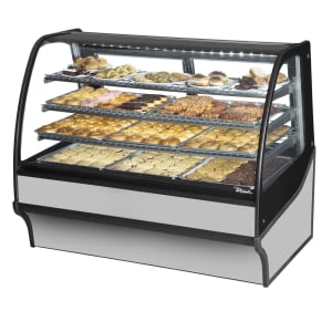 598-TDMDC59GEGESS 59 1/4" Full Service Dry Bakery Case w/ Curved Glass - (4) Levels, 115v