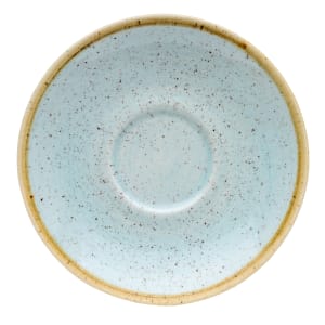 893-SDESCSS1 6 1/4" Round Stonecast Cappuccino Saucer - Ceramic, Duck Egg Blue