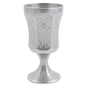 017-4026P 11 oz Water Goblet, Aluminum/Pewter-Glo