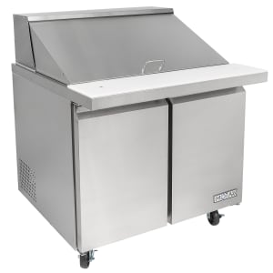 Silver King SKPS8 115V 8 Pan Refrigerated Countertop Food Prep Station  Table Top Sandwich Shop - 43L x 16 1/2W x 10H