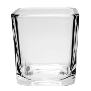 634-5474 7 1/2 oz Clear Glass Cube Voltive Candle Holder