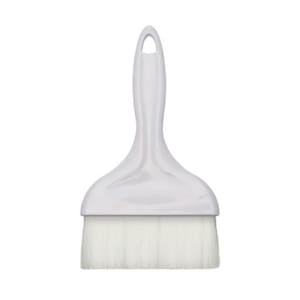 080-NB40 4" Flat Pastry Brush w/ Nylon Bristles & White Plastic Handle