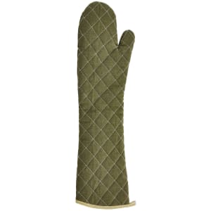080-OMF24 24" Conventional Oven Mitt - Cotton, Green