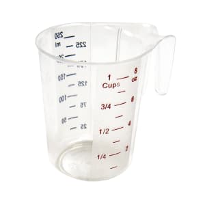 080-PMCP25 1 cup Measuring Cup - Polycarbonate, Clear